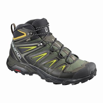 Salomon X ULTRA 3 WIDE MID GORE-TEX - Miesten Vaelluskengät - Harmaat/Mustat